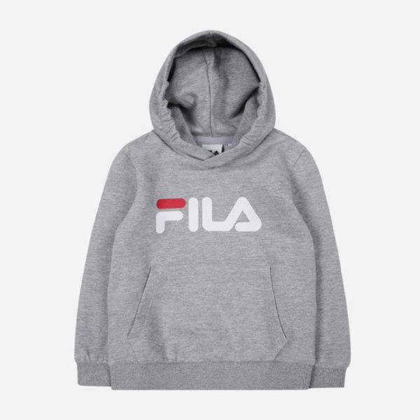 Blusa Moletom Capuz Fila Menina Cinzentas - Fila Uno L/S Portugal Lojas,DQZH-47986